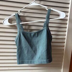 Colsie Ribbed Crop Top - Blue